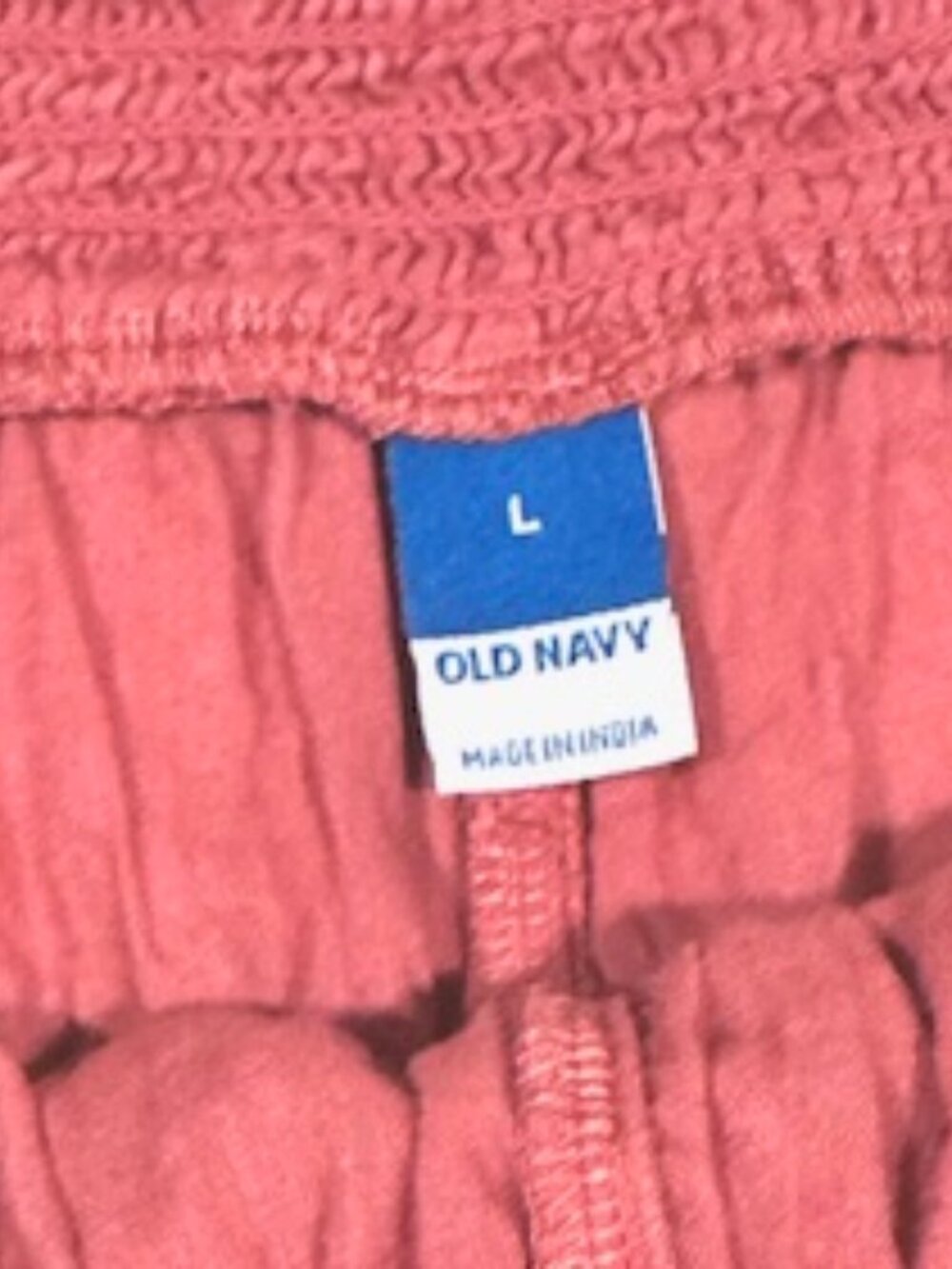 Old Navy Womens Shorts Elastic Waist Smocked Pillet Ruffles Rust Orange Size L - Picture 8 of 9